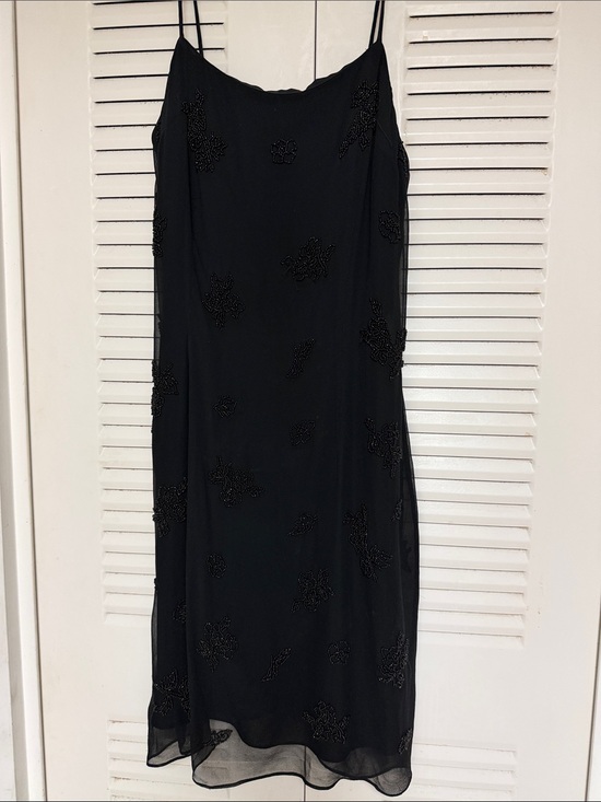 INC International Concepts Dresses & Skirts - INC International Concepts Black Beaded Midi Slip Dress